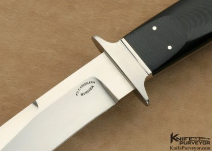 Dietmar Kressler Custom Knife Double Black Micarta IIntegral Chute I - Image 2