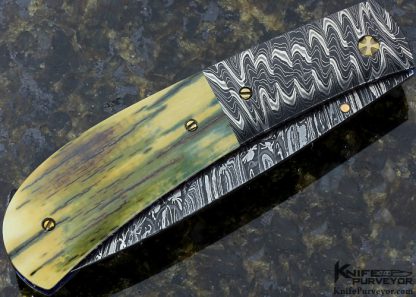 Don Hanson Custom Knife Damascus Linerlock - Image 3