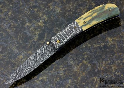 Don Hanson Custom Knife Damascus Linerlock