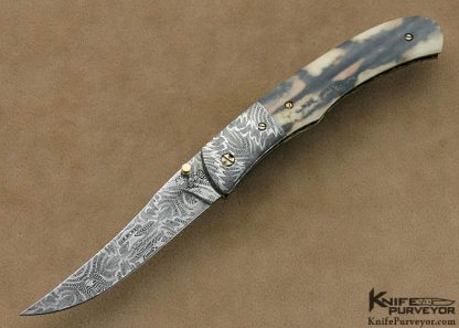 Don Hanson III Custom Knives Sole authorship Mosaic Damascus Linerlock