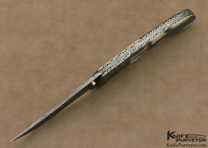 Don Hanson III Custom Knives Sole authorship Mosaic Damascus Linerlock - Image 6