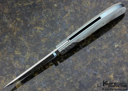 Don Maxwell Custom Knife Meteorite & Mother of Pearl Shell Linerlock - Image 4