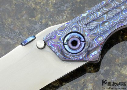 Duane Dwyer Custom Knife Timascus Frame Lock - Image 2