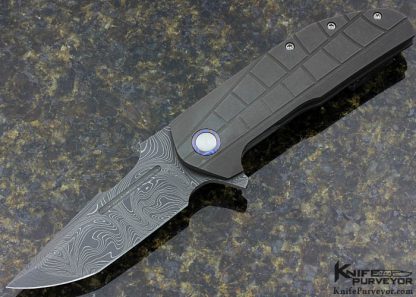 Dustin Turpin Custom Knife Strife Flipper with Timascus Pivot Collar