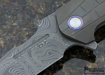 Dustin Turpin Custom Knife Strife Flipper with Timascus Pivot Collar - Image 2