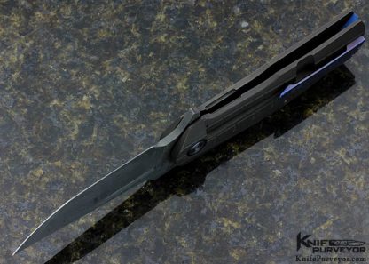 Dustin Turpin Custom Knife Strife Flipper with Timascus Pivot Collar - Image 5