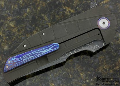 Dustin Turpin Custom Knife Strife Flipper with Timascus Pivot Collar - Image 3