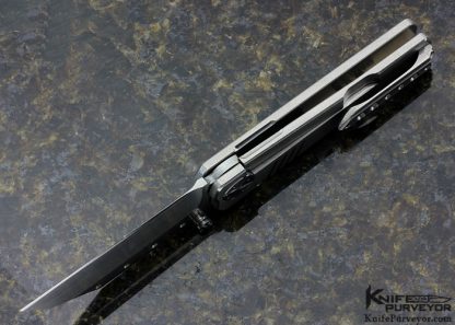 Eddie Baca Custom Knife Titanium "Space Rayzor" Frame Lock - Image 5