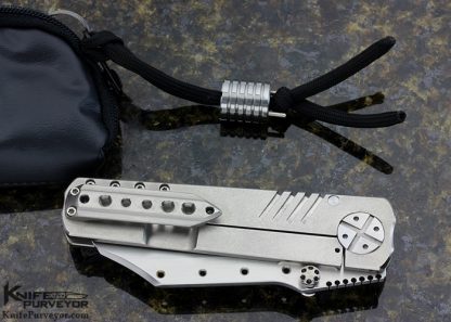 Eddie Baca Custom Knife Titanium "Space Rayzor" Frame Lock - Image 6