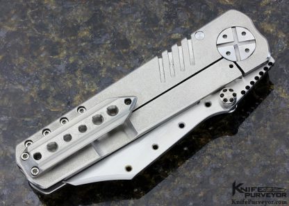 Eddie Baca Custom Knife Titanium "Space Rayzor" Frame Lock - Image 3