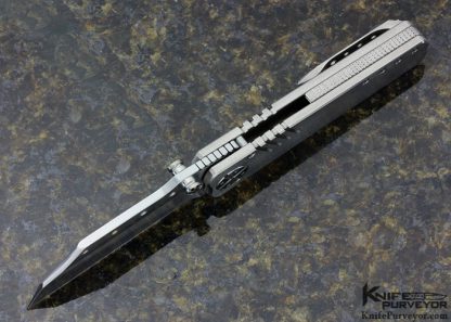 Eddie Baca Custom Knife Titanium "Space Rayzor" Frame Lock - Image 4