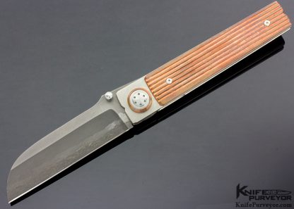 Eddie Baca Custom Knife Copper Warncliff FrameLock 8582