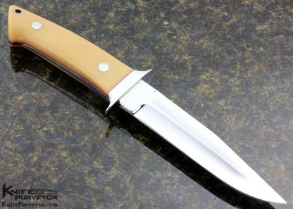 Elton Misner Custom Knife Bone Linen Micarta Bob Loveless Style Dixon Fighter - Image 3