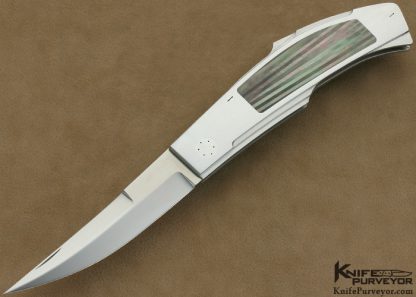 Emmanuel Esposito Custom Knife Black Lip Tahitian Pearl Shell Lockback "Pike"