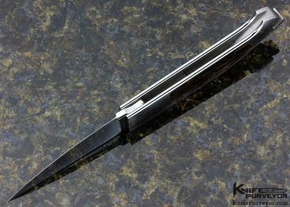 Emmanuel Esposito Custom Knife Colibri Hexatech Black Lip Pearl with 24Kt Gold Dots - Image 5