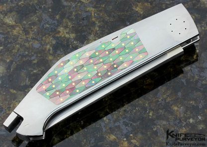 Emmanuel Esposito Custom Knife Colibri Hexatech Black Lip Pearl with 24Kt Gold Dots - Image 2