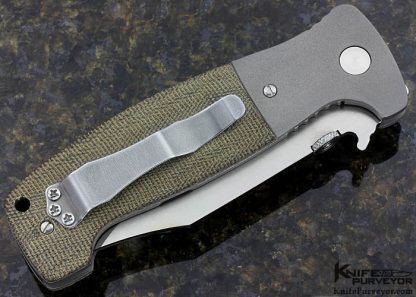 Ernie Emerson Custom Knife CQC-12 Canvas Micarta and Titanium Linerlock - Image 3