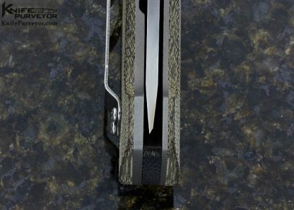 Ernie Emerson Custom Knife CQC-12 Canvas Micarta and Titanium Linerlock - Image 6