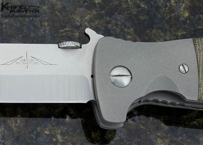 Ernie Emerson Custom Knife CQC-12 Canvas Micarta and Titanium Linerlock - Image 2