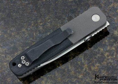 Ernie Emerson Custom Knife  A-100 Black Canvas Micarta Linerlock - Image 3