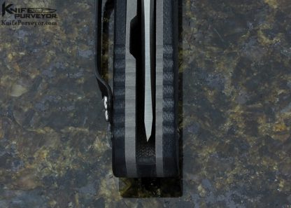 Ernie Emerson Custom Knife  A-100 Black Canvas Micarta Linerlock - Image 6