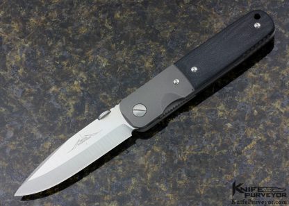 Ernie Emerson Custom Knife  A-100 Black Canvas Micarta Linerlock