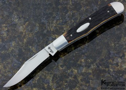 Eugene Shadley Custom Knife Remington Jigged Bone Slip Joint