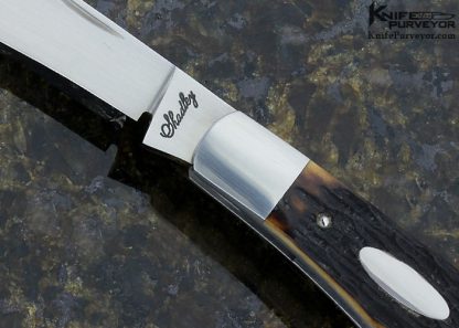 Eugene Shadley Custom Knife Remington Jigged Bone Slip Joint - Image 2