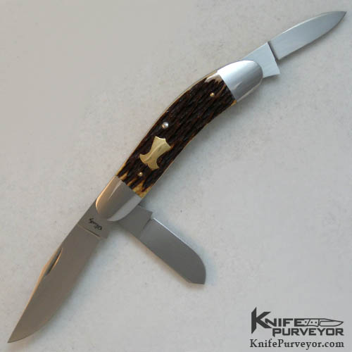 Sold at Auction: OWL HEAD 3 BLADE SOW BELLY KNIFE