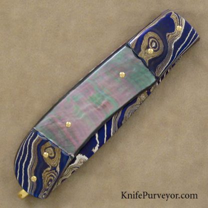 Francesco Pachi Custom Knife Blacklip Pearl Linerlock - Image 3