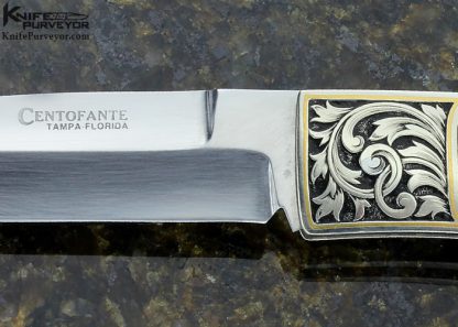 Frank Centofante Custom Knife  Abalone Lockback Engraved by Jon Robyn - Image 3