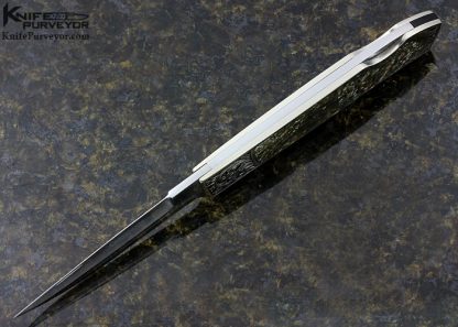 Frank Centofante Custom Knife  Abalone Lockback Engraved by Jon Robyn - Image 8