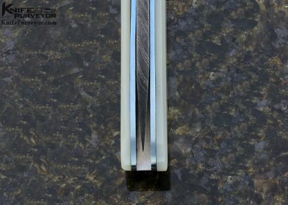 Frank Dilluvio Custom Knife Mother of Pearl wkith Titanium and Damascus Linerlock - Image 7