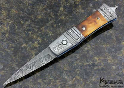 Frank Potter Custom Knife Robert Eggerling Mosaic Damascus Automatic Linerlock