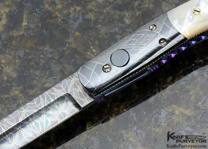 Frank Potter Custom Knife Mammoth and Mother of Pearl Automatic Linerlock - Image 2