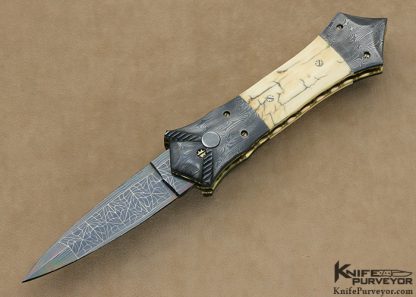 Frank Potter Custom Knife Damascus Auto Dagger