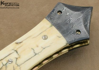 Frank Potter Custom Knife Damascus Auto Dagger - Image 3