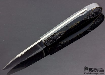 Dr. Fred Carter Custom Knife Sole Authorship Engraved Blued Lockback - Image 4