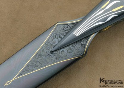 Dr. Fred Carter Custom Knives Sole Authorship Engraved 2007 AKI Dragonfly Dagger - Image 2