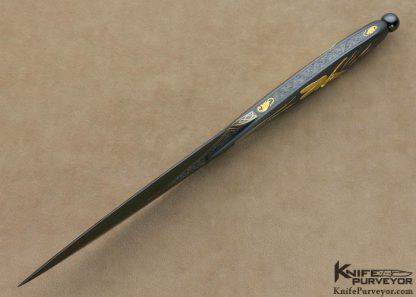 Dr. Fred Carter Custom Knives Sole Authorship Engraved 2007 AKI Dragonfly Dagger - Image 5