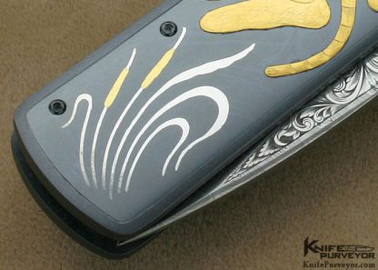 Dr. Fred Carter Custom Knives Sole Authorship Engraved 2007 AKI Dragonfly Linerlock - Image 5