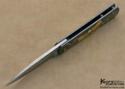 Dr. Fred Carter Custom Knives Sole Authorship Engraved 2007 AKI Dragonfly Linerlock - Image 7