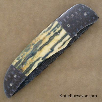 George Muller Custom Knife Damascus Linerlock - Image 3