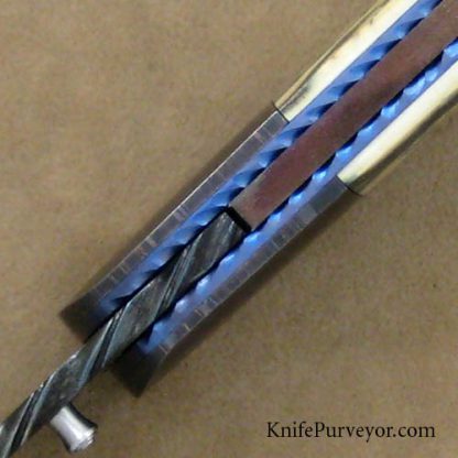 George Muller Custom Knife Damascus Linerlock - Image 4