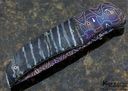 George Muller Custom Knife  Mike Fellows "Rochas Mosaic" Damascus Linerlock - Image 4