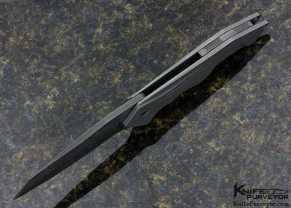 GTC Custom Knife G-Force 2 Titanium and Chad Nichols Staibnless Steel Damascus Framelock - Image 4