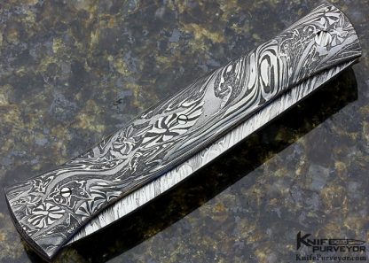 Hank Knickmeyer Custom Knife Sole Authorship Damascus Slim Auto Linerlock - Image 3