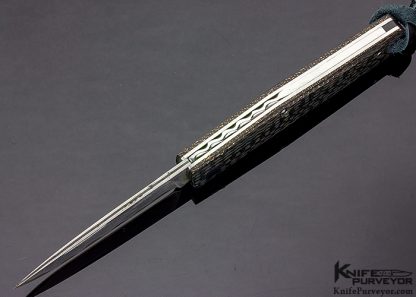 Hiroaki Ohta Custom Knife OLF 75 Copper Lightning Strike Carbon Fiber - Image 4