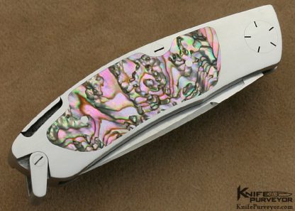 Dick Hodgson Custom Knife South Abalone Shell Interframe Lockback - Image 3