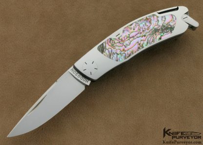 Dick Hodgson Custom Knife South Abalone Shell Interframe Lockback